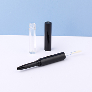 Emballage cosmétique deux-en-un pour <span class=keywords><strong>crayon</strong></span> à sourcils et crème colorante pour sourcils, tube à double extrémité <span class=keywords><strong>transparent</strong></span> noir - Product Image 6