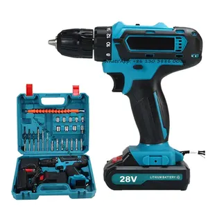 Factory Price Electric Impact Drill Power Craft Cordless Portable Tools Wireless Drill Battery 28V Charged Drills