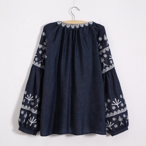Blusas <span class=keywords><strong>de</strong></span> Algodón con Bordado <span class=keywords><strong>de</strong></span> <span class=keywords><strong>Flores</strong></span> Estilo Bohemio para Mujer - Product Image 6