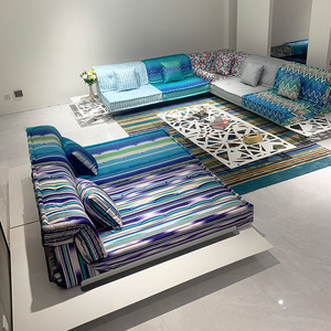 DEPHOON Moderne Casual Normcore Extérieur <span class=keywords><strong>Mahjong</strong></span> En Alliage D'aluminium Planche Inférieure Canapé Français Rochecourt Tissu pour Salon - Product Image 1