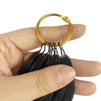 Vente de Gros Extensions de Cheveux en Plumes Vague Profonde Double Lien Micro Dessiné Pointe de Plumes Trame de Cheveux Extension de Cheveux en Plumes
