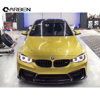 Kit carrosserie de pare-chocs avant style 3D semi-carbone, compatible avec BMW M3/M4 F80/F82/2014-2020, mise à niveau et remplacement du pare-chocs avant