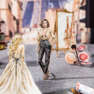 20 miếng dán mỗi gói Paris Salon loạt chủ đề thời trang Sổ tay dán trang trí cảnh quan - Product Image 3