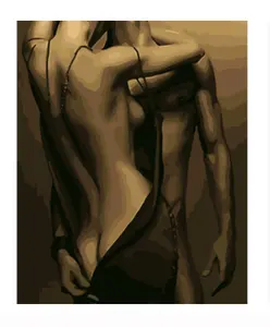 Sexy couple. Figure DIY Digital Painting By Numbers Modern Wall Art Canvas Painting Christmas Unique Gift Home Decor 40x50cm