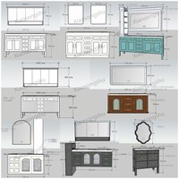 Meuble-lavabo mural moderne avec vasque, miroir intelligent et plan de travail en bois massif – Personnalisable pour appartement