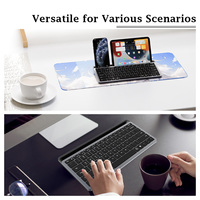 Clavier Bluetooth ultra-fin 78 touches, profil bas, mini, portable, sans fil, pour ordinateur portable MAC, tablette, arabe, allemand, espagnol