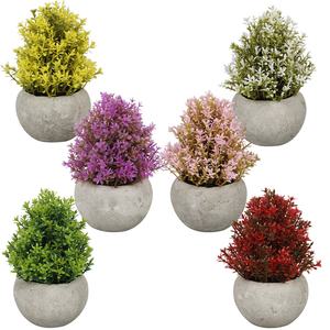 Plantes artificielles en plastique bon marché en gros, fleurs décoratives, plantes en pot artificielles, Noël, Thanksgiving, Nouvel An, durables - Product Image 4