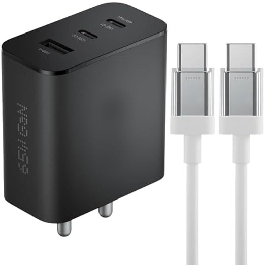 India Plug 65W/100W GaN Smart Charger for Xiaomi Oppo Ovvo for Motorola Smart Devices 5V/3A Output USB a Type C PD Function OTP