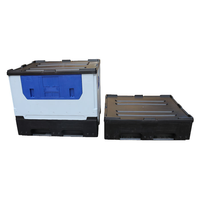 Boîte à palette en plastique empilable et pliable, conteneurs de stockage écologiques pour camions avec une forte capacité de charge