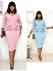 H & D Nuovi Design Abiti Taglie Forti <span class=keywords><strong>Abbigliamento</strong></span> <span class=keywords><strong>Boutique</strong></span> Donna Abiti Formali da Ufficio - Product Image 3