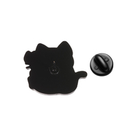 Épinglette en émail chat squelette Gothique, badge décoratif en métal pour sac à dos, veste, sac, accessoire de mode fantaisie, ornement de dessin animé effrayant
