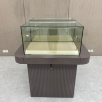 Présentoir à bijoux en verre moderne de luxe Vitrine à bijoux en diamant avec lumière LED pour centre commercial