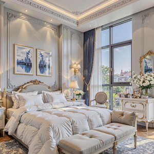 Service de design d'intérieur complet pour villa française avec rendu <span class=keywords><strong>3D</strong></span> pour projets de chambres d'hôtel et salles à manger - Product Image 3