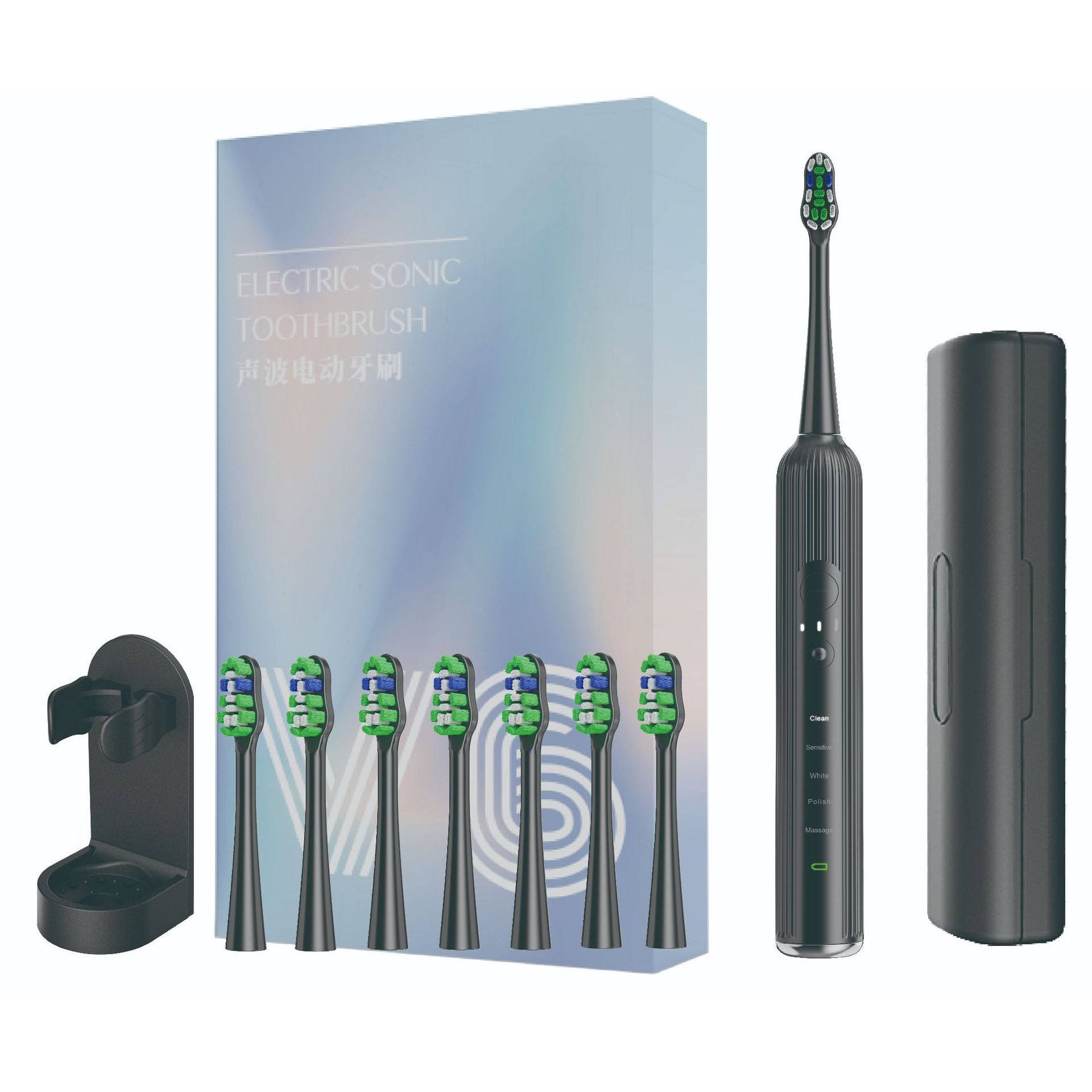 เคสซิลิโคนแบบชาร์จตรง V5 สีดำ