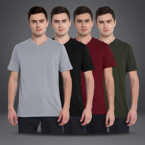 เสื้อยืดคอกว้าง แขนสั้น สีพื้น ทรงปกติ ผ้าเจอร์ซีย์ลำลอง 100% ผ้าฝ้าย ระบายอากาศได้ดี ดีไซน์แบบถัก - Product Image 4