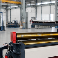 Machine à cintrer les tôles à quatre rouleaux motorisée PLSON pour la fabrication de structures en acier/aluminium, de coques de réservoirs et de chaudières, avec une puissance de 11 kW