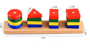 <strong>Wooden</strong> <strong>8</strong>-in-1 Geometric <strong>Shape</strong> <strong>Sorting</strong> Board for Children Toddler Preschool Educational Sorter Box Toy - Product Image 4