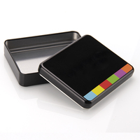 Boîte en métal rectangulaire de qualité alimentaire 130x105x38mm, vide, pour rangement de pièces de monnaie, emballage cadeau