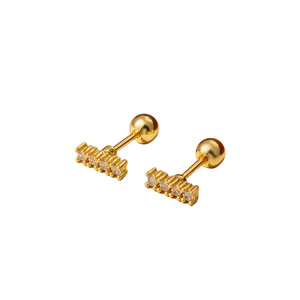 Pendientes de Moda con Baño de Oro de 18K, Diseño de Flor, Estrella de Mar y Geométricos, Joyería para Mujer para Fiestas - Product Image 5