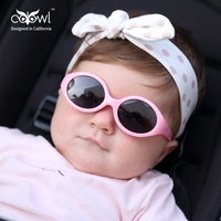 CPC Lunettes de soleil d'extérieur pour enfants Lentille polarisée Nourrisson Bébé Silicone souple Personnalisable Disponible Bleu Noir Blanc