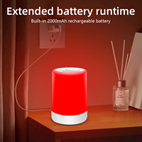 Appareil de luminothérapie rouge tactile, lampe de nuit, dispositif de sommeil, longueur d'onde rouge 670 nm, éclairage nocturne rouge, lampe LED à intensité variable