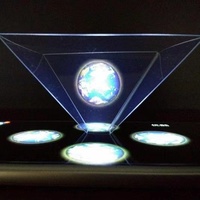 Projecteur pyramidal holographique 3D, visionneuse holographique promotionnelle, pyramide pour smartphone, articles cadeaux holographiques 3D, affichage holographique 3D