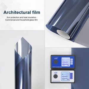 Película Decorativa para <span class=keywords><strong>Ventanas</strong></span> <span class=keywords><strong>de</strong></span> Vidrio Azul Oscuro con Aislamiento Térmico, 16% VLT, PVC, Protección <span class=keywords><strong>de</strong></span> Privacidad, Película para Edificios <span class=keywords><strong>que</strong></span> Cambia <span class=keywords><strong>de</strong></span> <span class=keywords><strong>Color</strong></span> - Product Image 4