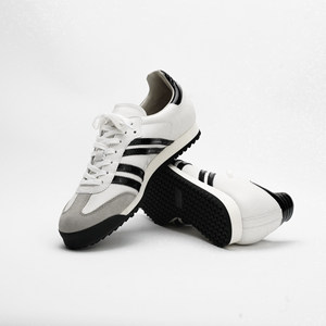 Mychonly Top Grain Cowhide Casual White Sneakers Low-Top, Breathable & Sweat-Wicking Retro <b>Trainers</b> Unisex <b>Walking</b> Shoes - Product Image 2