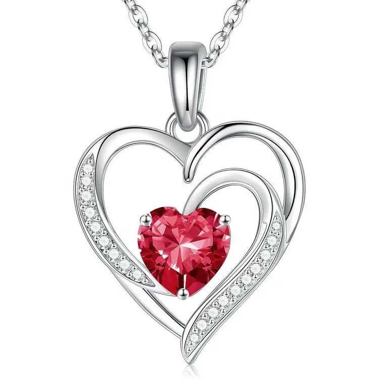 Anpassung OEM Großhandel Farbe Herz 925 Silber Benutzer definierte Romantische Herzförmige Charms Anhänger für Frauen