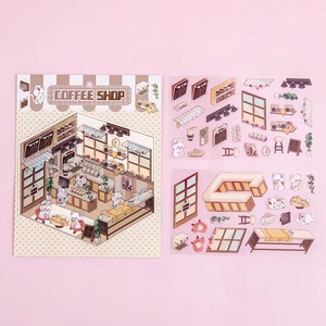 Pegatinas de Collage de Animales en 3D, Kit de Paisajes en Miniatura para Juego Creativo, Arte de Pegatinas de Paisajes para Niños y Adultos - Product Image 1