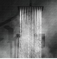 Système de panneaux de douche encastrés avec mitigeur thermostatique en laiton intégré et ensemble de robinetterie de douche pour salle de bain