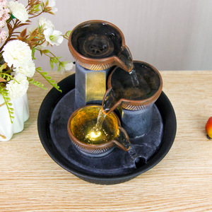 Small Desktop Fountain Water Feature For Living Room Office Desk Decoration Eco Friendly Handmade 110-230V - Product Image 4