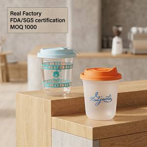Gobelets en plastique jetables personnalisés en forme de U de 12 oz pour le jardin botanique, les expositions en plein air, les promenades dans la nature, les articles de restauration - Product Image 1