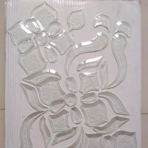 5mm crystal clear beveled glass cluster tinted beveled glass piece for insert glass door