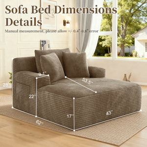 Sofá Comprimido Estilo Nórdico de 2 Plazas, Sofá en Caja Empacado al Vacío, Tela con Esponja Completa, Ideal para Apartamentos, Directo de Fábrica - Product Image 2