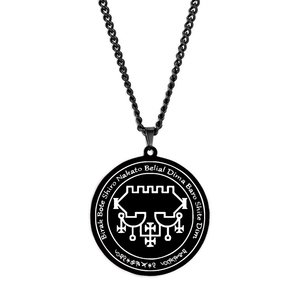 Aprovecha el poder de Belial para el crecimiento empresarial: Sigilos de invocación de demonios, talismán <span class=keywords><strong>Ars</strong></span> <span class=keywords><strong>Goetia</strong></span>, collar con colgante de acero inoxidable - Product Image 4