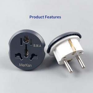 Prise murale MerKan 1 poste 240V 10A IP20 en verre trempé, style moderne blanc, avec 2 ports USB et 2 ports USB-C, commande tactile - Product Image 4
