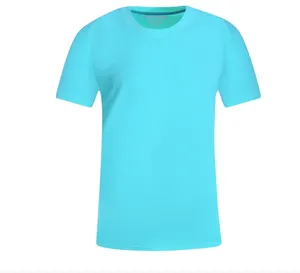 MOQ 1 Stück individuell bedrucktes Logo Unisex schwergewichtige T-Shirts 100 % Baumwolle O-Ausschnitt einfarbiges T-Shirt für Herren