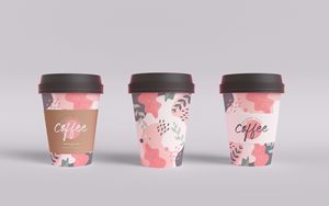 Papier artisanal biodégradable de haute qualité de qualité alimentaire gobelet en papier personnalisable feuille d'or Logo en option pour l'eau café Smoothie - Product Image 3