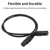 Câble audio XLR mâle 3 broches vers XLR mâle 3 broches XLR mâle vers femelle câble audio DMX pour microphone DMX tournant la lumière de scène