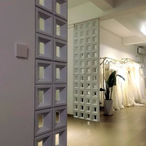 <span class=keywords><strong>Brique</strong></span> légère creuse à neuf compartiments en PU, simple et double face, décoration artistique, adaptée à la séparation d'espaces commerciaux - Product Image 2