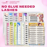 Yelix Bulu Mata Palsu Pre-cut Self-adhesive Diy Cluster Lashes C D Grosir Bulu Mata Segmen Bulu Mata Tempel Press on Cluster Lashes