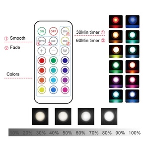 Lumière LED à base E26/E27, 2 modes dynamiques, alimentée par batterie et télécommande pour appliques murales - Product Image 3