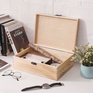 Boîte cadeau en bois avec logo personnalisé, design privé, boîte de rangement en bois de pin de luxe pour entreprise - Product Image 6