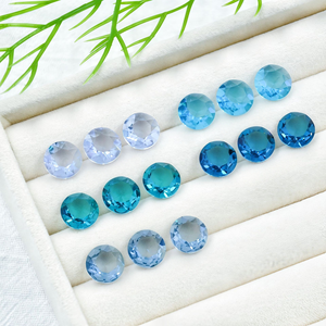 Accesorios de joyería DIY con piedras preciosas redondas transparentes K9, fabricante mayorista de brocas de vidrio con base puntiaguda. - Product Image 2