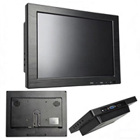 Monitor LCD Industri 10,4 Inci 1024x768 4:3 Layar Kecerahan Tinggi HDMI VGA untuk Peralatan Otomasi Pabrik