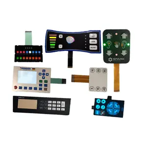 Deson factory screen printing membrane keypad overlay curved keypad electric switch boards graphic overlay polycarbonate label