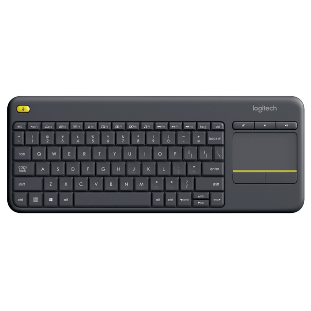 Logitech K400Plus Android Smart TV Keyboard Computer Laptop Smart Touch Panel Wireless Touch Keyboard Black
