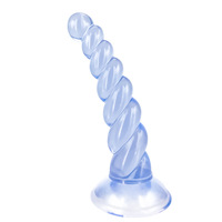 Plug anal torsadé en gelée transparente, mini-étireur de anus, jouet postérieur SM, modèle 95g