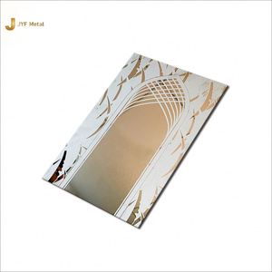 EX131 1219x2438mm 1.2mm Decorative Super <b>Mirror</b> Etched Finish Stainless Steel <b>Sheet</b> for Elevator Door and Cabin - Product Image 1